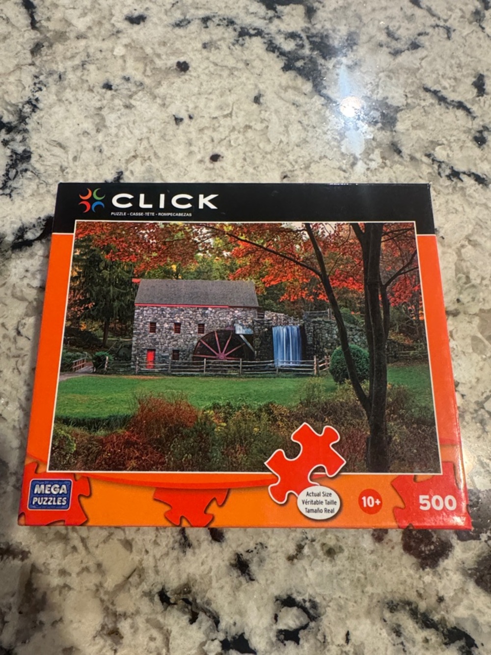 CLICK 500-Piece Autumn Mill Jigsaw Puzzle - Orange & Multicolor